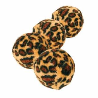 Míčky leopardí motiv 4cm 4ks