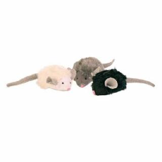 Mikročipová myš se zvukem, catnip 6 cm