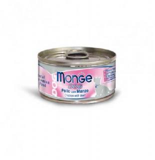 MONGE DOG NATURAL kuřecí maso s hovězím pro psy 95 g