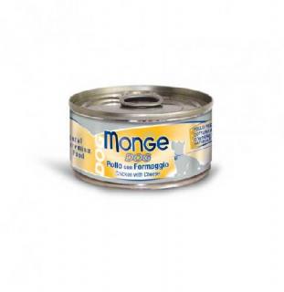 MONGE DOG NATURAL kuřecí maso se sýrem pro psy 95 g
