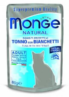 MONGE NATURAL kapsička tuňák v želé se sleděm pro kočky 80 g