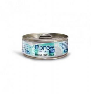 MONGE NATURAL mořské plody s kuřecím masem pro kočky 80 g
