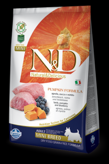 N&amp;D Grain Free Pumpkin DOG Adult Mini Lamb &amp; Blueberry 2,5kg