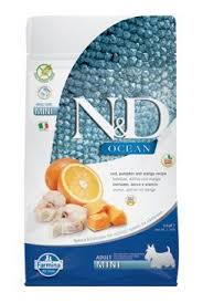 N&amp;D OCEAN DOG GF Adult Mini Codfish&amp;Pump&amp;Orang 2,5kg