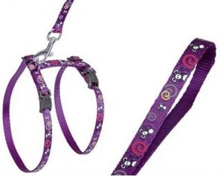 Postroj kitten nylon s vod. Sportiv - fial. Flamingo 1,00 x 120 cm