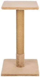 Škrabací sloupek BEANA, 69 cm, králičí plyš, šedobéžová