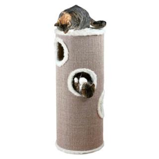 Škrabací válec pro kočky TOWER EDOARDO šedo/krémový 100 cm