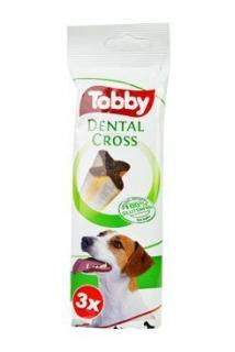 TOBBY pochoutka dentální DENTAL CROSS S-M 70g 3ks