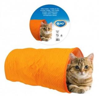 Tunel prolézací pro kočky oranžový Duvo+ 50 x 25 x 25 cm