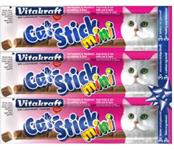 Vitakraft Stick mini cat - treska + tuňák 18 g, 3 ks