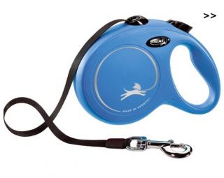 Vodítko FLEXI Classic NEW L pásek 8m/50kg modrá