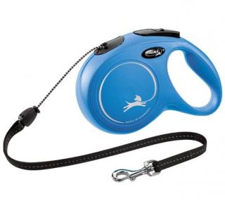 Vodítko FLEXI Classic NEW M lanko 8m/20kg modrá