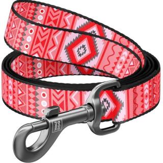 Vodítko nylon 25mmx122cm WAUDOG Etno červené