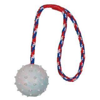 Vrhací míč hrbolatý na šňůře 7cm/30cm