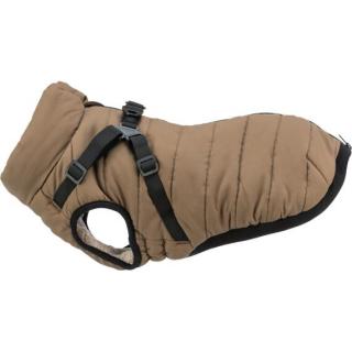 Zimní bunda PIROU s postrojem, písková XXS 24cm