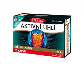 AKTIVNÍ UHLÍ 206mg , 20kapsúl | Terezia