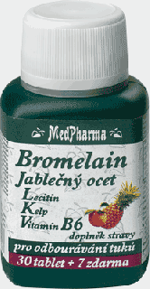 BROMELAIN300 mg + JABL. OCET + LECITIN + KELP + B6, 37 tablet | MEDPHARMA