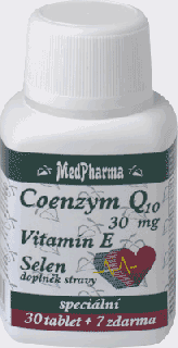 COENZYM Q10 30 mg + VITAMIN E + SELEN - 37 TOB. | MEDPHARMA