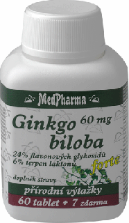 GINKGO BILOBA 60 MG - FORTE - 67 TBL. | MEDPHARMA