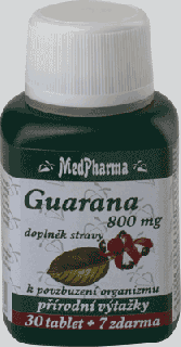 GUARANA 800mg 37 tabl. | MEDPHARMA