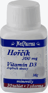 Hořčík 300 mg + vitamin D3, 37 tablet | MEDPHARMA