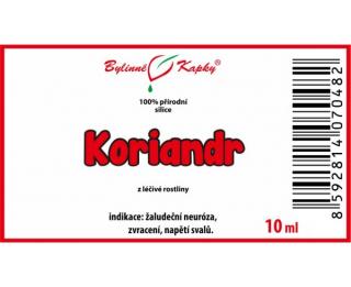 KORIANDR 100% přírodní silice 10ml | Bylinné kapky