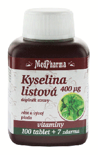 KYSELINA LISTOVÁ 400 µG - 107 TBL. | MEDPHARMA