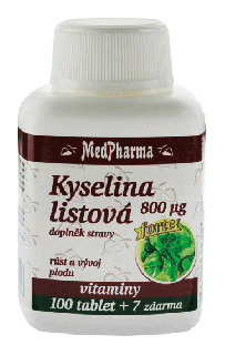 KYSELINA LISTOVÁ 800 µG - FORTE 107  TBL. | MEDPHARMA