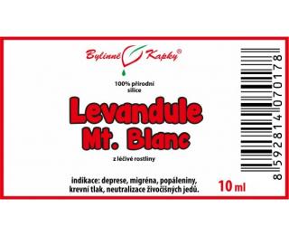 LEVANDULE MT. BLANC 100% přírodní silice - esenciální (éterický) olej 10 ml