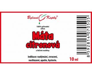 MÁTA CITRONOVÁ 100% přírodní silice 10ml | Bylinné kapky