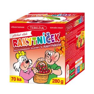 Multivitaminové želatinky s rakytníkem - příchuť VIŠEŇ 280g , 70ks | Terezia