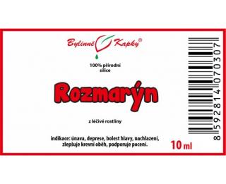 Rozmarýn 100% přírodní silice olej 10 ml | Bylinné kapky