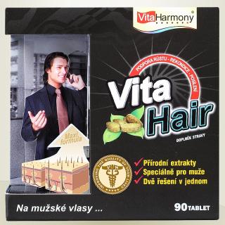 Vitaharmony VITAHAIR - vlasový stimulátor pro muže, 90 tbl.