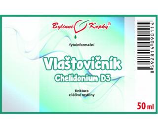 VLAŠTOVIČNÍK (Chelidonium) kapky (tinktura) 50 ml | Bylinné kapky