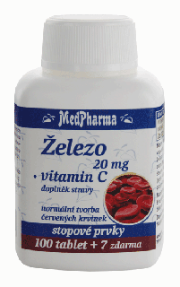 Železo 20 mg + vitamin C, 107 tablet | MEDPHARMA