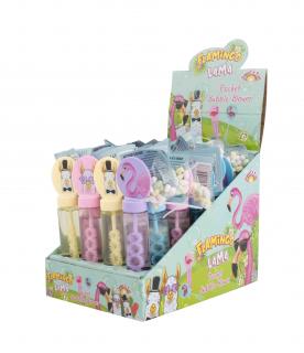 Flamingo Lama Pocket Bubble Blower - bublifuk s cukrovinkou 5g