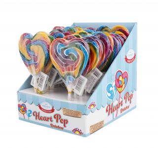 Heart Pop rainbow -  lízátko srdce  80g