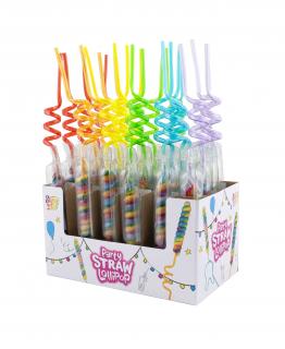 NÁHRADNÍ BALENÍ (Party straw lollipop – lízátko s party brčkem 42g)