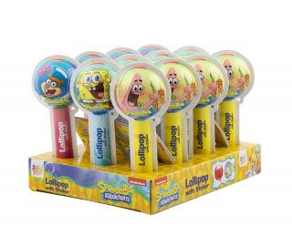 Sponge Bob lollipop with sticker - lízátko v blistru se samolepkou 20g