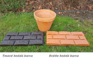 BJ PLASTIK Zahradní  obrubník - 2,2m - tmavě hnědá