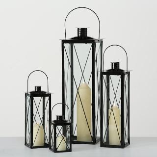 BOLTZE Lucerna Farol 7911800 černý kov sada 4ks 20-70 cm
