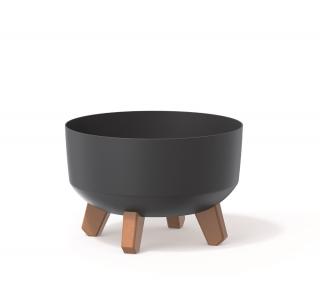 PROSPERPLAST Gracia low květináč DGRL300L, 6,8L, antracit, 28,5cm