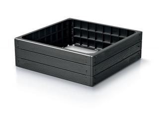 Prosperplast IBWS BASE WOODY Vyvýšený záhon 75,6 cm, antracit