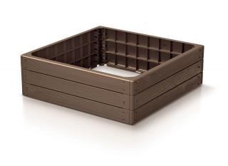 Prosperplast IBWS BASE WOODY Vyvýšený záhon 75,6 cm, hnědý