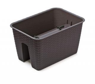 PROSPERPLAST Květináč balkónový Ratolla 39,6x27,2x22,5cm DRLB400 antracit