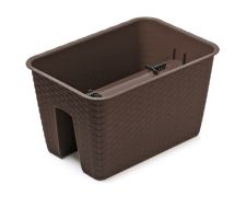 PROSPERPLAST Květináč balkónový Ratolla 39,6x27,2x22,5cm DRLB400, hnědý