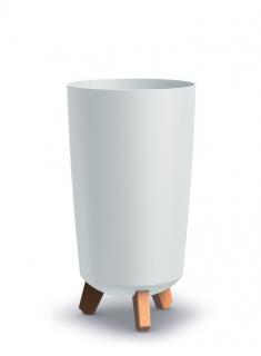 PROSPERPLAST Květináč GRACIA tubus slim DGTL240 bílý, 23,9cm