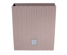 PROSPERPLAST Květináč ratanový Rato low22,3cmx22,3cm,výška22,8cm DRTS225L,mocca