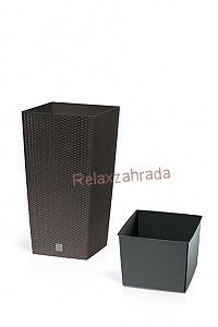 PROSPERPLAST Květináč RATO SQUARE 440U, 28,7x28,7cm DRTS300