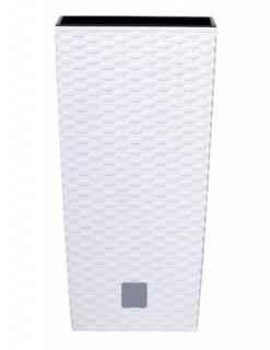 PROSPERPLAST Květináč RATO SQUARE DRTS265, 26x26m bílý